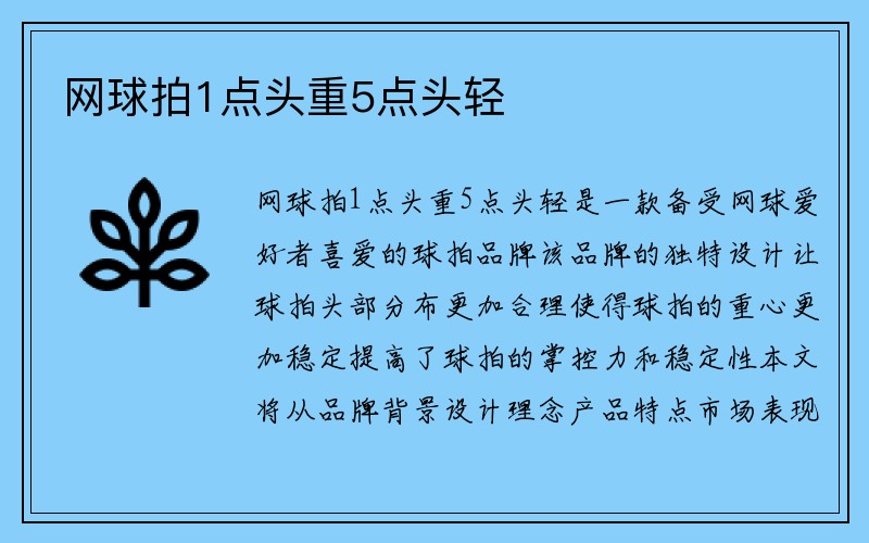 网球拍1点头重5点头轻